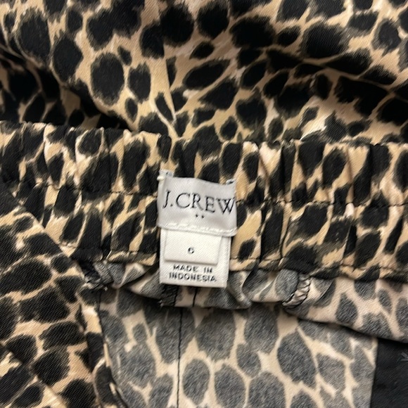 J. Crew Pull On Leopard Print Pants with Pockets Size 6 - Picture 3 of 3